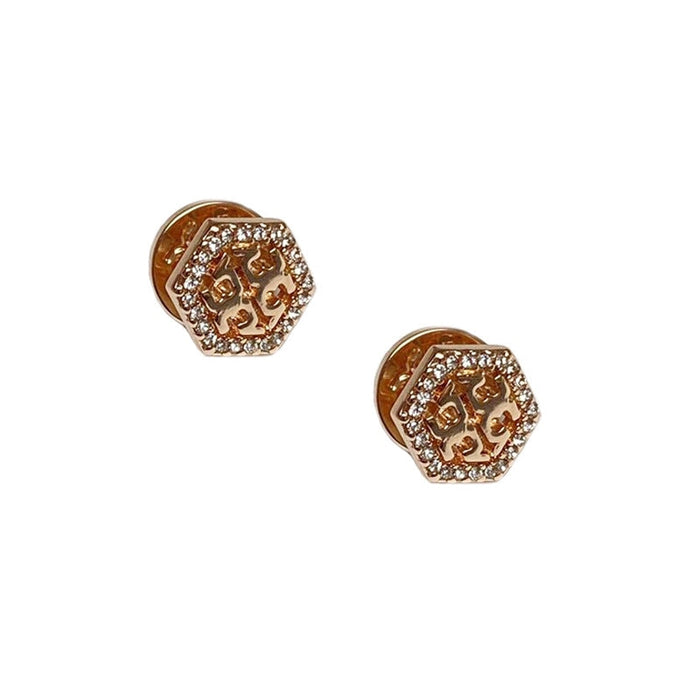 Wholesale Metal Rhinestone Earrings JDC-ES-HMK001 Earrings 慧美珂 pink Wholesale Jewelry JoyasDeChina Joyas De China