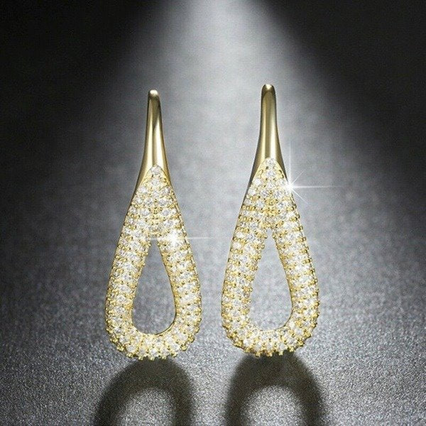 Wholesale Metal Rhinestone Earrings JDC-ES-WN009 Earrings 薇妮 Wholesale Jewelry JoyasDeChina Joyas De China