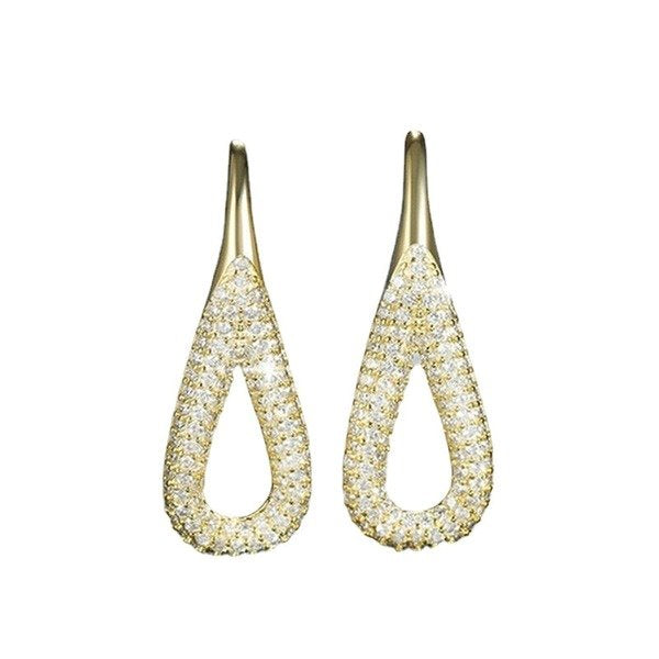 Wholesale Metal Rhinestone Earrings JDC-ES-WN009 Earrings 薇妮 Wholesale Jewelry JoyasDeChina Joyas De China