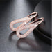 Wholesale Metal Rhinestone Earrings JDC-ES-WN009 Earrings 薇妮 AER991rose gold Wholesale Jewelry JoyasDeChina Joyas De China