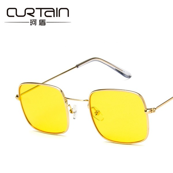 Wholesale metal small frame resin lens sunglasses JDC-SG-GSKD044 Sunglasses JoyasDeChina transparent yellow Wholesale Jewelry JoyasDeChina Joyas De China