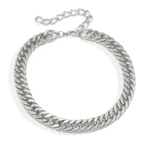 Wholesale metal twist clasp thick chain necklace JDC-NE-XC201 NECKLACE JoyasDeChina Wholesale Jewelry JoyasDeChina Joyas De China