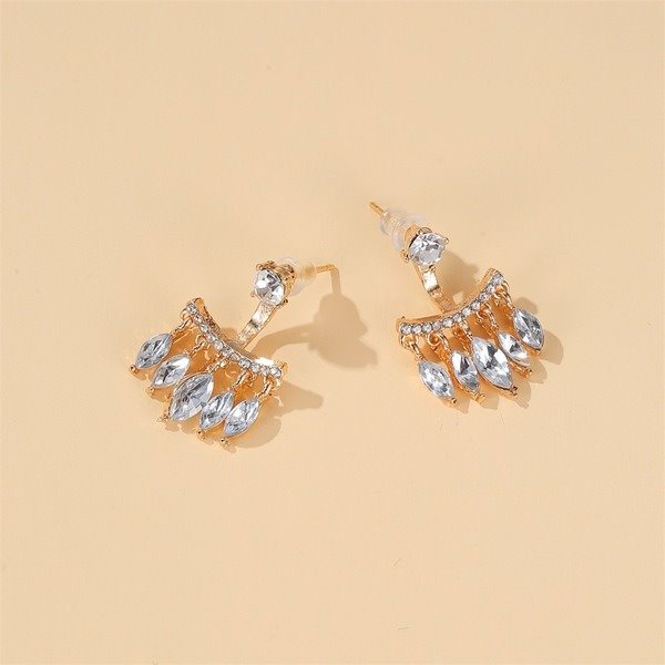 Wholesale metal zircon tassel earrings JDC-ES-A076 Earrings 妙雅 Wholesale Jewelry JoyasDeChina Joyas De China