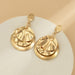 Wholesale metallic style sequined iron earrings JDC-ES-DN013 Earrings 道妮 Wholesale Jewelry JoyasDeChina Joyas De China