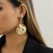 Wholesale metallic style sequined iron earrings JDC-ES-DN013 Earrings 道妮 Wholesale Jewelry JoyasDeChina Joyas De China