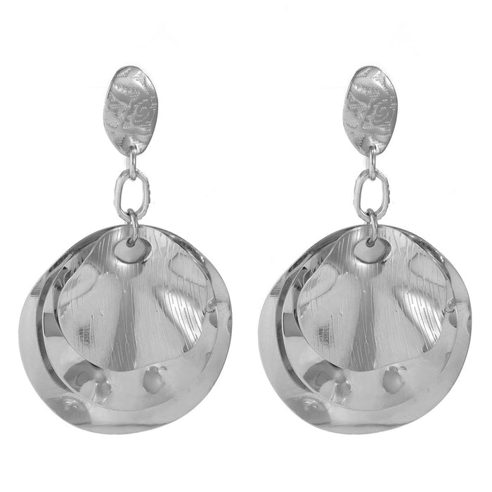 Wholesale metallic style sequined iron earrings JDC-ES-DN013 Earrings 道妮 white Wholesale Jewelry JoyasDeChina Joyas De China