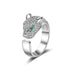 Wholesale micro inlaid zircon leopard head ring JDC-RS-BLX078 Rings 宝来兴 white open Wholesale Jewelry JoyasDeChina Joyas De China