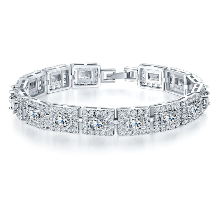 Wholesale micro-zircon bracelet MOQ≥2 JDC-BT-Kas008 Bracelet 卡诗 White diamond 18cm MOQ2 Wholesale Jewelry JoyasDeChina Joyas De China