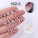 Wholesale micro-zircon stainless steel thin rod piercing stud earrings MOQ≥2 JDC-ES-Henst006 Piercings 亨森 Wholesale Jewelry JoyasDeChina Joyas De China