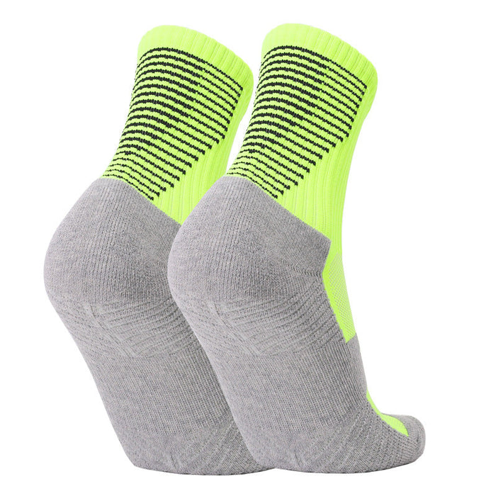 Wholesale Mid-tube non-slip football socks JDC-SK-LZL041 Sock 两只狼 green 39-45 Wholesale Jewelry JoyasDeChina Joyas De China
