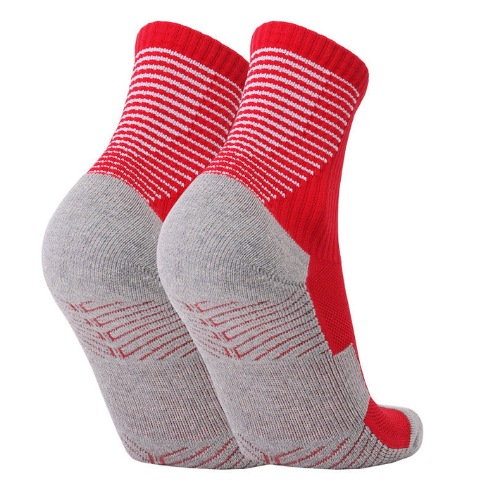 Wholesale Mid-tube non-slip football socks JDC-SK-LZL041 Sock 两只狼 Red 39-45 Wholesale Jewelry JoyasDeChina Joyas De China