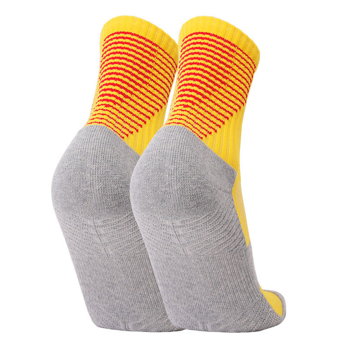 Wholesale Mid-tube non-slip football socks JDC-SK-LZL041 Sock 两只狼 yellow 39-45 Wholesale Jewelry JoyasDeChina Joyas De China