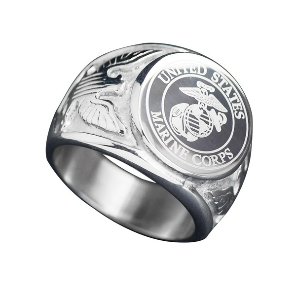 Wholesale MILITARY BADGE titanium steel men's ring JDC-RS-RA001 Men Rings JoyasDeChina Wholesale Jewelry JoyasDeChina Joyas De China