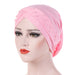 Wholesale milk silk beaded turban hat JDC-FH-QD010 Fashionhat 群德 pink M Wholesale Jewelry JoyasDeChina Joyas De China