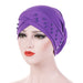 Wholesale milk silk beaded turban hat JDC-FH-QD010 Fashionhat 群德 purple M Wholesale Jewelry JoyasDeChina Joyas De China