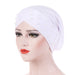 Wholesale milk silk beaded turban hat JDC-FH-QD010 Fashionhat 群德 white M Wholesale Jewelry JoyasDeChina Joyas De China