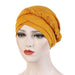 Wholesale milk silk solid color turban hat JDC-FH-QD011 Fashionhat 群德 yellow Wholesale Jewelry JoyasDeChina Joyas De China