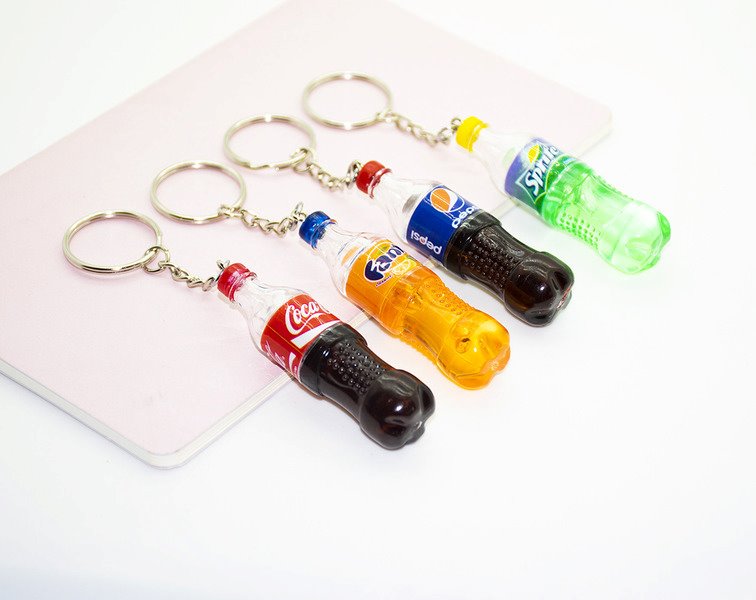 Wholesale Mini beverage bottle keychains JDC-KC-HTU002 Keychains 哈图 Wholesale Jewelry JoyasDeChina Joyas De China