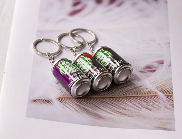 Wholesale Mini cans beverage bottle keychains JDC-KC-HTU020 Keychains 哈图 Wholesale Jewelry JoyasDeChina Joyas De China