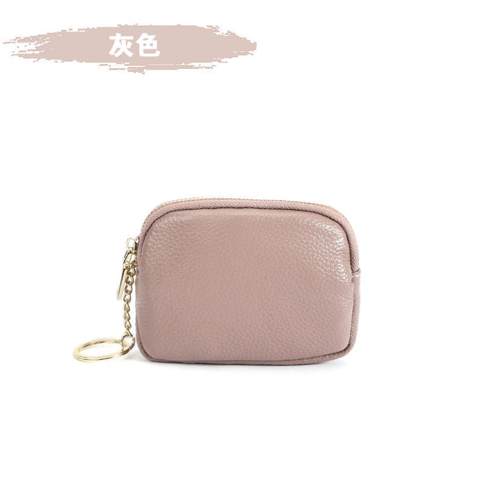 Wholesale mini coin purse leather zipper wallet JDC-WT-ZNS11 Wallet JoyasDeChina grey Wholesale Jewelry JoyasDeChina Joyas De China