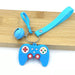 Wholesale Mini Gamepad Keyboard PVC Metal Cartoon Keychain JDC-KC-DY013 Keychains 帝雁 blue (silicone rope) 5.5*4cm Wholesale Jewelry JoyasDeChina Joyas De China