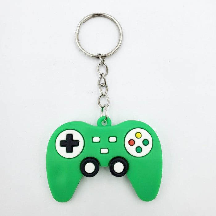 Wholesale Mini Gamepad Keyboard PVC Metal Cartoon Keychain JDC-KC-DY013 Keychains 帝雁 green 5.5*4cm Wholesale Jewelry JoyasDeChina Joyas De China