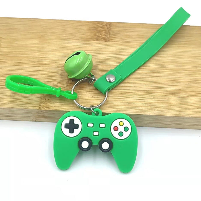 Wholesale Mini Gamepad Keyboard PVC Metal Cartoon Keychain JDC-KC-DY013 Keychains 帝雁 green (silicone rope) 5.5*4cm Wholesale Jewelry JoyasDeChina Joyas De China