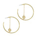 Wholesale minimalist Metal Big Circle Earrings JDC-ES-JQ093 Earrings JoyasDeChina light yellow Wholesale Jewelry JoyasDeChina Joyas De China