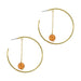Wholesale minimalist Metal Big Circle Earrings JDC-ES-JQ093 Earrings JoyasDeChina orange Wholesale Jewelry JoyasDeChina Joyas De China