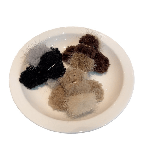Wholesale Mink Hair Ball Hair Clips JDC-HC-GSMC020 Hair Clips 曌彩 Wholesale Jewelry JoyasDeChina Joyas De China