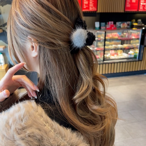 Wholesale Mink Hair Ball Hair Clips JDC-HC-GSMC020 Hair Clips 曌彩 Wholesale Jewelry JoyasDeChina Joyas De China