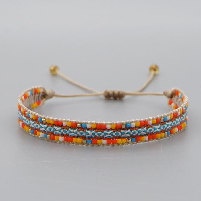 Bulk Jewelry Wholesale Miyuki rice beads weave colorful leopard print braceletsJDC-BT-M009 Wholesale factory from China YIWU China