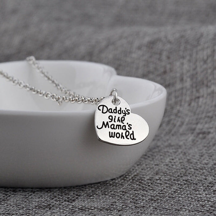 Wholesale mom and dad love splicing alloy necklace JDC-NE-LangT013 Necklaces 阆天 Wholesale Jewelry JoyasDeChina Joyas De China