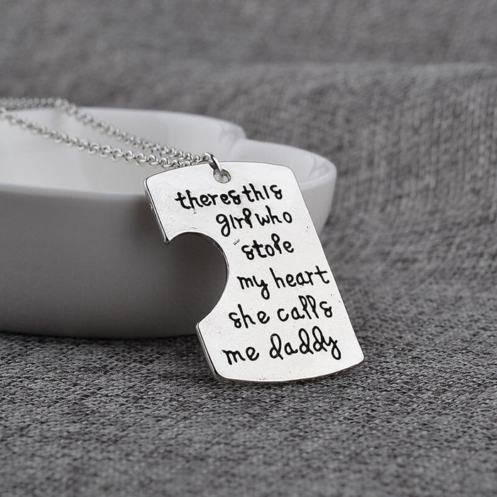 Wholesale mom and dad love splicing alloy necklace JDC-NE-LangT013 Necklaces 阆天 Wholesale Jewelry JoyasDeChina Joyas De China