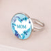 Wholesale MOM Heart Shape Mother's Day Gift Iron Glass Ring JDC-RS-NingX001 Rings 柠祥 Wholesale Jewelry JoyasDeChina Joyas De China
