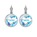Wholesale MOM Heart Shaped Metal Glass Earrings JDC-ES-NingX001 Keychains 柠祥 Wholesale Jewelry JoyasDeChina Joyas De China