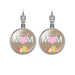 Wholesale MOM Heart Shaped Metal Glass Earrings JDC-ES-NingX001 Keychains 柠祥 Wholesale Jewelry JoyasDeChina Joyas De China