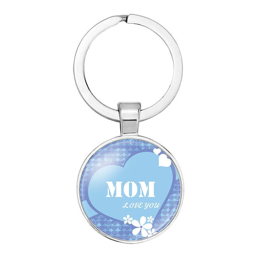 Wholesale MOM Mother's Day Gift Alloy Glass Keychain JDC-KC-NingX002 Keychains 柠祥 Wholesale Jewelry JoyasDeChina Joyas De China