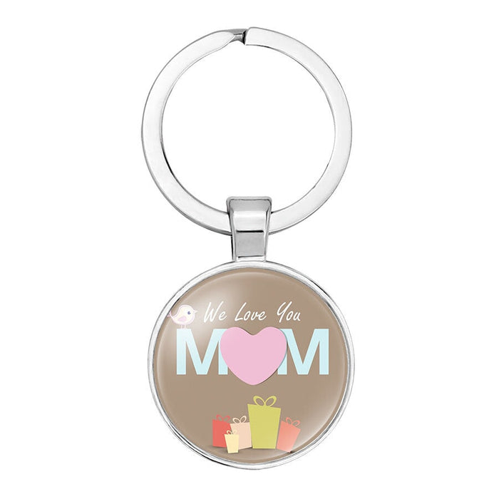 Wholesale MOM Mother's Day Gift Alloy Glass Keychain JDC-KC-NingX002 Keychains 柠祥 13003502 Wholesale Jewelry JoyasDeChina Joyas De China