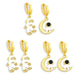Wholesale Moon Astronaut Copper Plated 18k Gold Zircon Earrings JDC-ES-AS-011 Earrings 翱?N Wholesale Jewelry JoyasDeChina Joyas De China