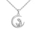 Wholesale moon drop oil Necklace Mother's Day gift JDC-NE-Mail016 Necklaces 麦伦 M2894 sliver Wholesale Jewelry JoyasDeChina Joyas De China