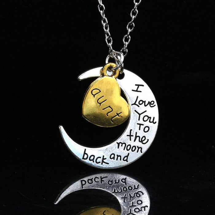 Wholesale moon love letter necklaces JDC-NE-D013 Necklaces 晴雯 Wholesale Jewelry JoyasDeChina Joyas De China