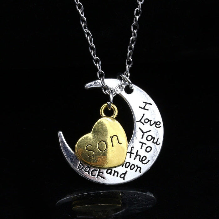 Wholesale moon love letter necklaces JDC-NE-D013 Necklaces 晴雯 2411son Wholesale Jewelry JoyasDeChina Joyas De China