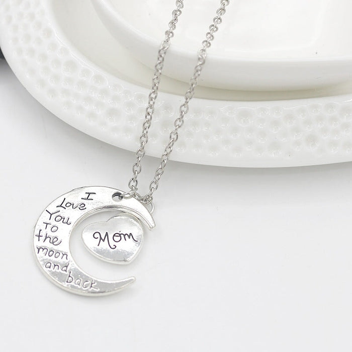 Wholesale moon love letter necklaces JDC-NE-D013 Necklaces 晴雯 mom2111 Wholesale Jewelry JoyasDeChina Joyas De China