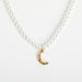 Wholesale Moon Pearl Titanium Steel Necklace JDC-NE-Jif027 Necklaces 集沣 gold Wholesale Jewelry JoyasDeChina Joyas De China