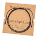 Wholesale Morse Code Black Iron Stone Beaded Braided Bracelet JDC-BT-ZhuJ002 Bracelet 诛积 Wholesale Jewelry JoyasDeChina Joyas De China