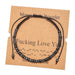 Wholesale Morse Code Black Iron Stone Beaded Braided Bracelet JDC-BT-ZhuJ002 Bracelet 诛积 Wholesale Jewelry JoyasDeChina Joyas De China