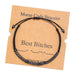 Wholesale Morse Code Black Iron Stone Beaded Braided Bracelet JDC-BT-ZhuJ002 Bracelet 诛积 Wholesale Jewelry JoyasDeChina Joyas De China