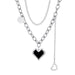 Wholesale Mosaic Love Heart Alloy Necklaces JDC-NE-A097 Necklaces 妙雅 Wholesale Jewelry JoyasDeChina Joyas De China