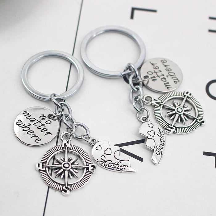 Wholesale Mother's Day Compass Alloy Keychain JDC-KC-TianG018 Keychains 天高 Wholesale Jewelry JoyasDeChina Joyas De China